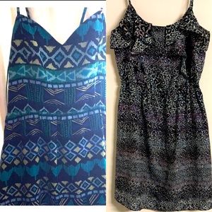 BCBG & Bebe size L dress bundle lot summer dress two dress bundle designer